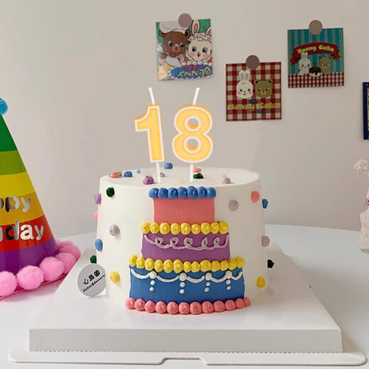 极度空间生日蜡烛生日装饰蛋糕装饰生日派对布置 马卡龙糖果色5个装13579