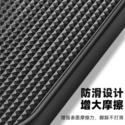 Panyuan battery electric vehicle guardrail foot pedals are widened on both sides of the bumper, and the front and rear seats are folded and installed. 25-type guardrail folding footboards