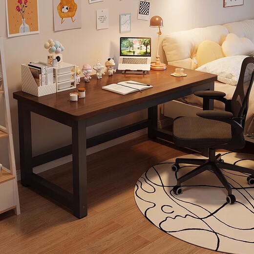 Jingyi computer desk desktop simple desk office study writing long table e-sports table home bedroom single table | 25mm desktop | 100*60*75cm