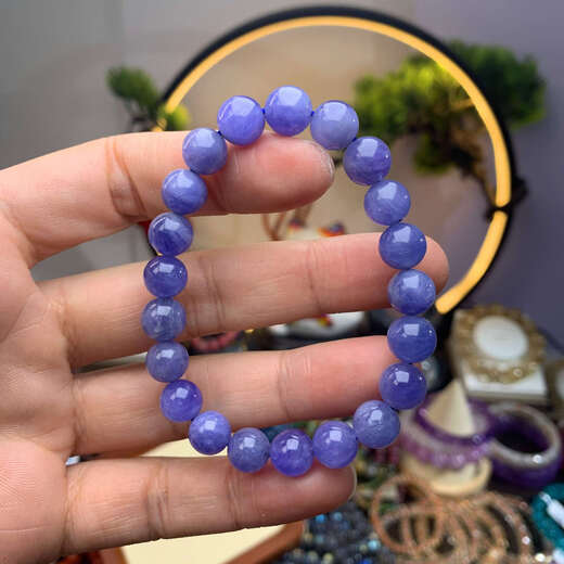 Ku Xuan Dikai natural tanzanite bracelet ice moisturizing body dreamy blue and purple tanzanite bracelet crystal jewelry 1st grade tanzanite 7mm
