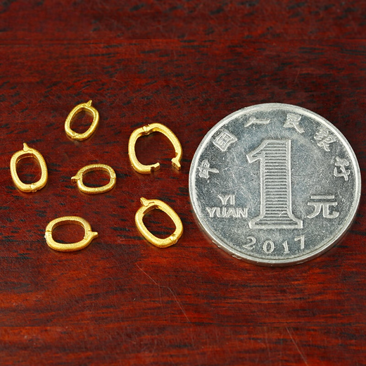 GIOIO Swarovski zirconium 18k gold handmade gold buckle pendant buckle buckle connection buckle accessories diy jewelry hand same style about 4.4*6.4mm/single number KT169)