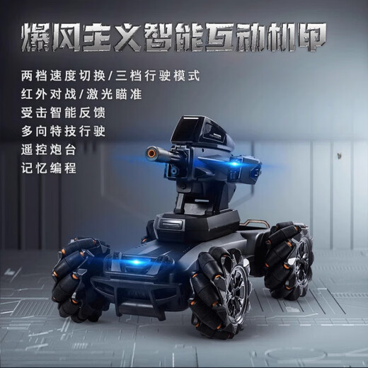 Intelligenter Programmierung Interactive Mecha Master Kinder-Fernbedienungstank mit Allradantrieb kann Wasserspielzeugauto mit Wasserkugel aufnehmen. Weißes Modell. Brille Wasserkugeln*10. Brille Single Electric Version [40 Minuten Akkulaufzeit]