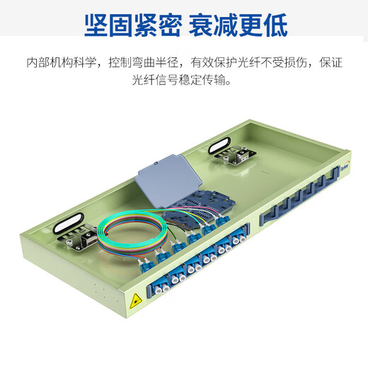 FiberHome – boîte à bornes pour fibre optique originale, interface à bride SC/FC/LC montée en rack monomode, entièrement équipée d'un panneau de brassage à plateau de fibre fusionné épaissi, LC monomode entièrement équipé de 48 cœurs-24 ports