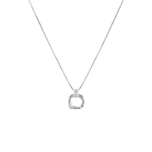 Yican Geometric Pendant Necklace for Women Light Luxury Niche Simple and High-end Clavicle Chain 2025 New Temperament Sweater Chain Neck Chain Silver Geometric Pendant Necklace for Women