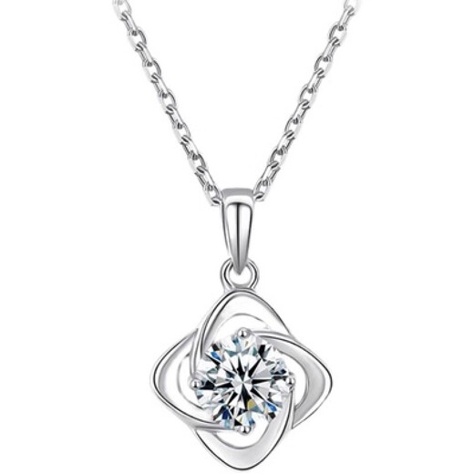 Guanpuge Fat Donglai same style pt950 platinum set chain PT950 necklace for women platinum love pendant clavicle chain Chinese Valentine's Day Mobius 18K rose gold pendant + O-shaped chain