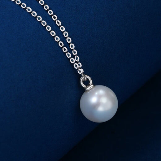 千叶珠宝18K金淡水珠坠珍珠颈饰新年礼物女新款送女友生日礼物