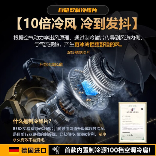 PLUZZ German brand | Super long battery life outdoor rechargeable electric fan fishing camping tent wireless portable refrigeration lithium battery lighting desktop fan student dormitory mosquito repellent system 10,000 mAh + intelligent shaking head + stepless adjustment + remote control timing German quality | products recommended by sports champions