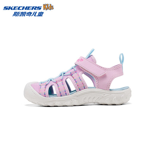 Skechers Skechers children's summer breathable toe-cap sandals girls soft-soled casual outdoor sports river shoes 303353L