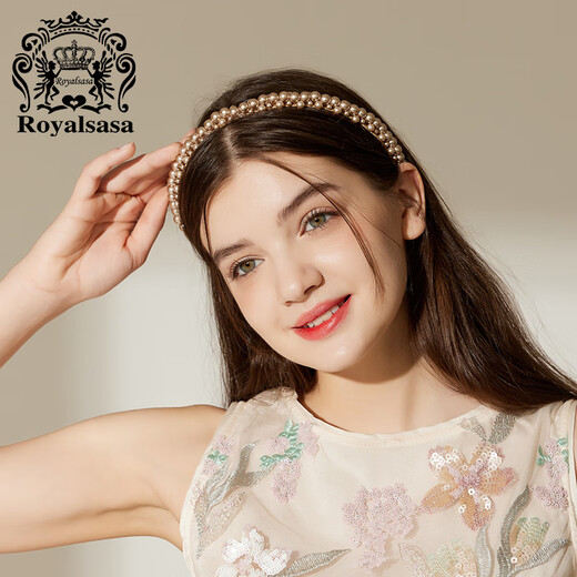 Royal sasa Royal salsa retro French pearl headband fairy forest super fairy headband simple girly style hair accessory