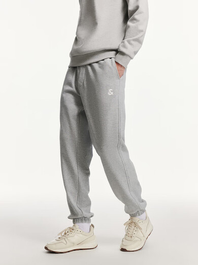 JACK&JONES autumn sports pants trendy pure cotton loose leggings sweatpants versatile casual pants for men 22431D024 C41 medium gray M 175/84A/MR
