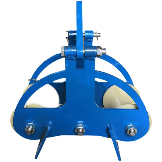 Electric cable pulley, pay-off pulley, wellhead left and right bridge pulley, hanging wheel, pipe mouth, corner slider, triple steel U-shaped two-wheeled hanging wheel, nylon 160*140mm, wheel width