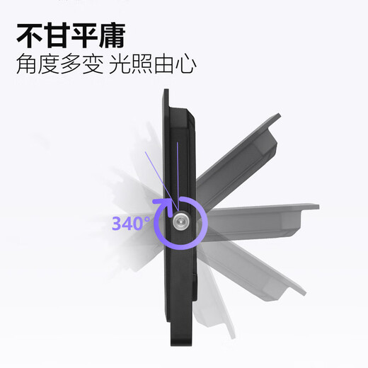 Bull (BULL) LED waterproof floodlight outdoor lighting stadium construction site outdoor rural courtyard searchlight billboard spotlight waterproof 100W lighting about 100m high power official 220V power supply super bright strong light large area IP65 engineering projection light