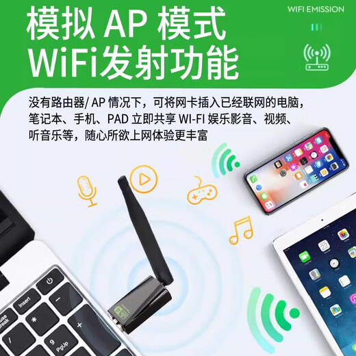 Original Xiaomi USB-Wireless-Netzwerkkarte, Desktop-WiFi6-Empfänger, Sender, Laptop-Host, 5G-Signal-Netzwerkkarte, Dualband, Dreiband, externe Gigabit-AX-Verbindung, treiberfrei, WiFi6AX900M, integrierte Antenne, 5G-Dual