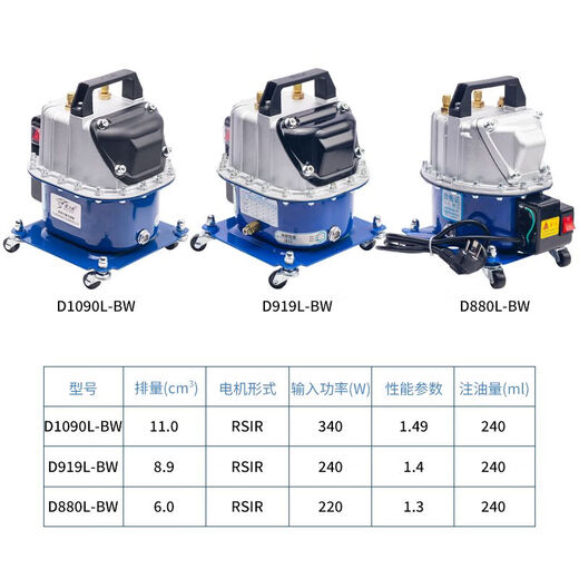 SM car air conditioner pump dual-purpose vacuum pump refrigerator repair tool tire inflator refrigerant filling adjustable motor 750 field version + executive version silicone oil double meter 30 people