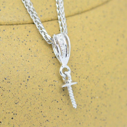 Changju 18K gold buckle 18K gold pearl buckle single row hollow diamond pearl buckle rose gold pendant buckle 18K gold