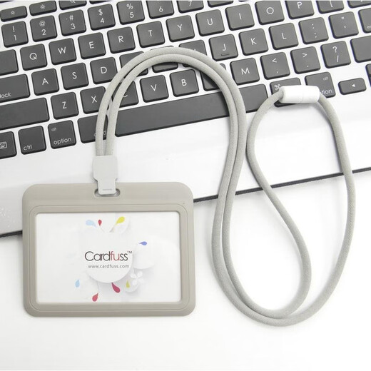 时尚圆绳挂绳吊牌员工牌公交卡工作牌工作证校园卡套卡带学生公交 C5黑色竖版+9734黑色圆绳