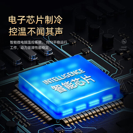 Bacchus humidor constant temperature and humidity control humidifier box mini small household solid wood cedar wood embedded pure culture naked (vertical mini-1 naked care + 2 box care) BWH-35D3