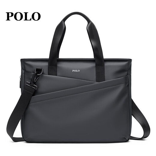 POLO business briefcase men's expandable handbag 14/15.6 inch computer bag shoulder bag gift for boyfriend