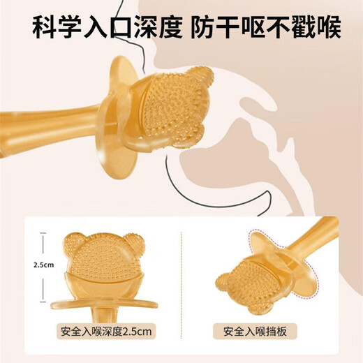 Tianlanghai Baby Teether Soothing Molar Stick Oral Desire Period Newborn 3-6 Months Baby Anti-eating Hand Silicone Toy 3-piece Set