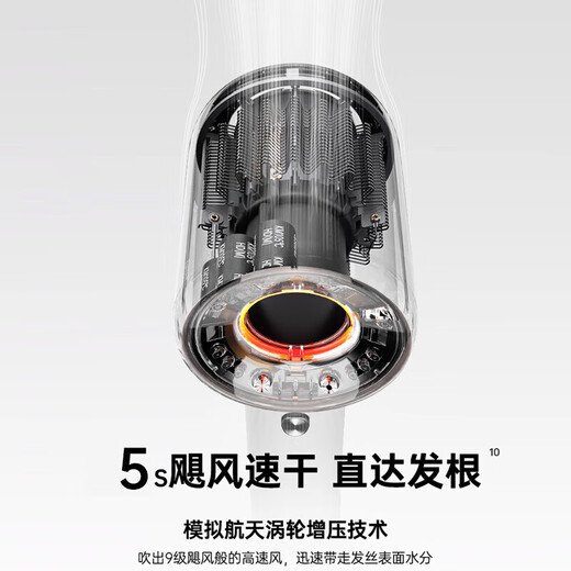 Dr. Lightspeed Huaqiangbei Original 1 1 Leafless High Speed Hair Dryer Home Silent Negative Ion High Power Hair Dryer Hair Care High Wind Hair Dryer Ranking No. 1 Colored Pottery Green Upgraded Intelligent Temperature Control Five Air Nozzles - Double Conditioning/5 Seconds Quick Dry German Quality Brand New Second Generation