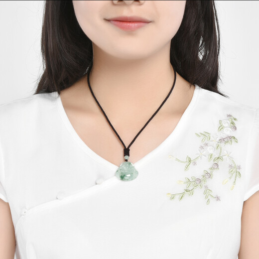 Dragon Emblem Jewelry Jade Pendant Jade Buddha Jade Pendant Women's Floating Flower Jade Buddha Pendant Jade Necklace Jade Pendant Holiday Gift