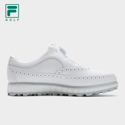 FILA Official Men's Shoes NOBLE Soft Spike Golf Shoes Premium Comprehensive Training Shoes Sports Shoes FILA White-WT 43