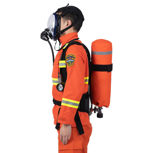 Zhizhen positive pressure air respirator fire mask fire escape rescue full face mask 6.8L respirator G-F-20 (industrial grade) national inspection