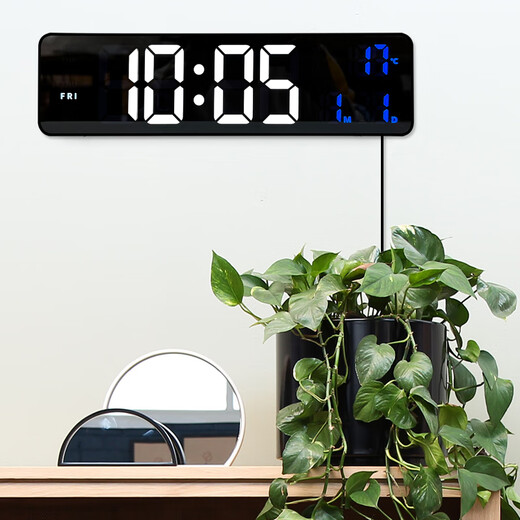 Hanse LED Desktop Uhr Wohnzimmer Deskuhr Multifunktion elektronischer digitaler Weck