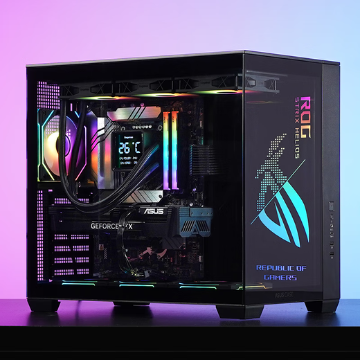 ASUS 24-issue interest-free ultra7 265KF+5060Ti/5070Ti/5080 black ROG ocean view room family bucket custom water-cooled e-sports gaming computer diy host with three U7 265KF丨5070丨32G丨1T ROG family bucket