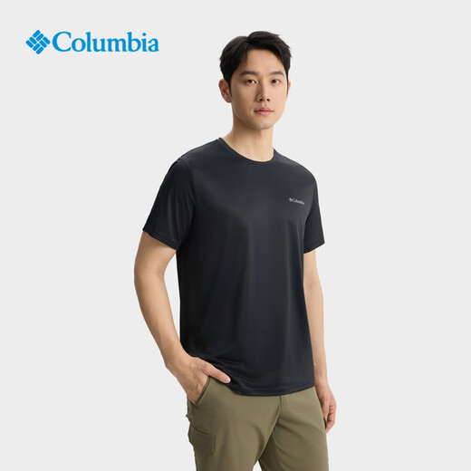 Columbia outdoor spring and summer couple's same style quick-drying travel sports simple round neck breathable T-shirt 010 (size is too small, it is recommended to go up one size) M (175/96A)