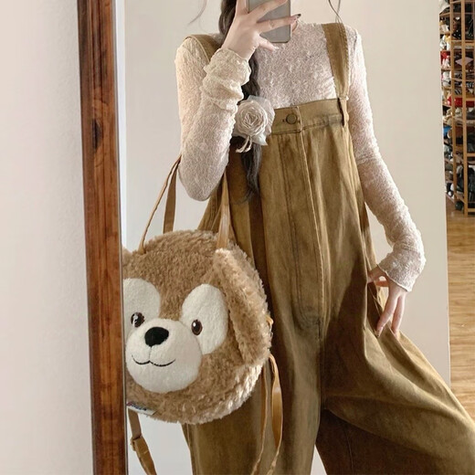 JOYNCLEON Maternity Pants Spring and Autumn Summer Overalls 2025 New Summer Wear Late Pregnancy Wide Leg Pants Maternity Wear Brown Overalls Single Piece L