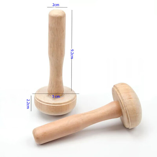 Pu Cheng cross-border printmaking tool roller rubbing ink rubber roller wooden handle 10cm art rubber roller wooden mushroom Malian wood board painting 1 6cm roller (wooden handle)