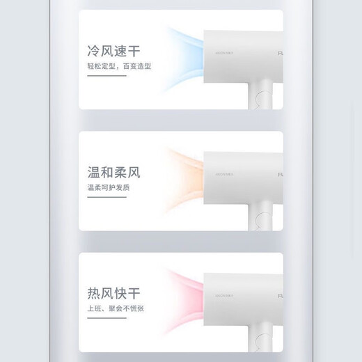 博锐飞科高速电吹风机家用负离子护发大风力速干低噪轻音便携式宿舍学生用不伤发吹风筒 飞科吹风机FH6296不可折叠 1800W绿色