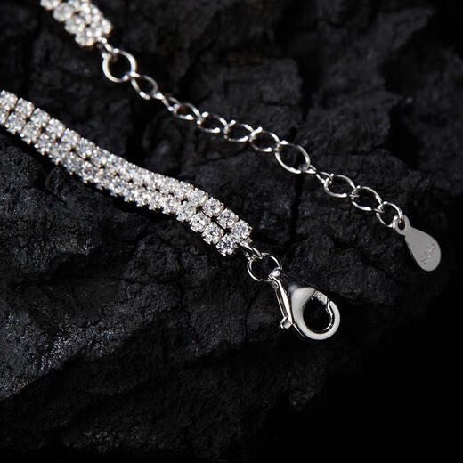 Shilian S925 sterling silver inlaid with natural tanzanite bracelet, women's trendy model full of diamonds, light luxury and high-end jewelry, women's trendy model, full of diamonds, light natural tanzanite bracelet