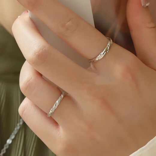 MZMZ Mobius Platinum Couple Ring PT950 Platinum Ring A pair of Chinese Valentine's Day birthday gifts for girlfriend, light luxury model - Couple Ring