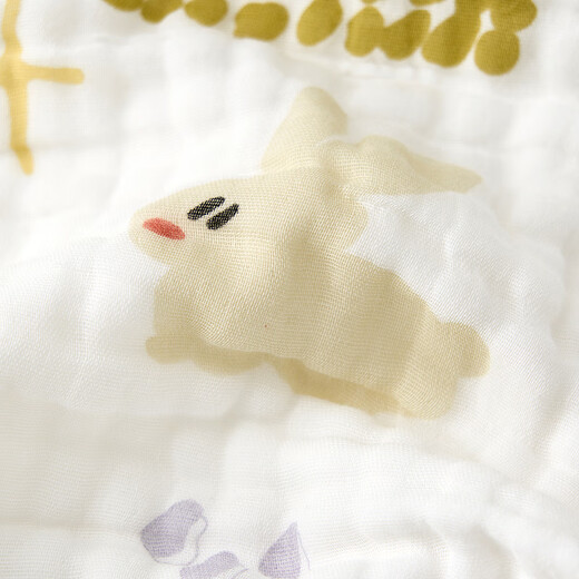 Tongtai (TONGTAI) baby bath towel pure cotton baby absorbent wrap children's cotton bath towel 6-layer seersucker cover blanket green