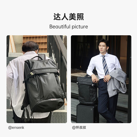 Horizon 8 (LEVEL8) light travel backpack, men's and women's 17.3-inch computer bag, large-capacity business commuter outdoor business trip bag