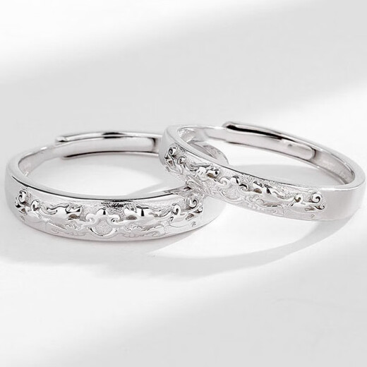 Guanpuge Fat Donglai same style pt950 platinum couple ring PT950 Pixiu ring trendy personality open platinum index finger turn platinum Pixiu men's ring (live mouth adjustable)