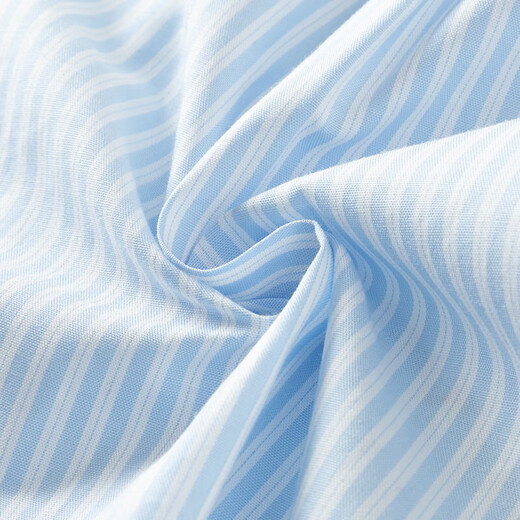 DAVE&BELLA cotton children's striped shirt spring new baby boy long-sleeved shirt children's top boy spring clothes blue and white stripes in stock 100 cm (recommended height 90-100cm)