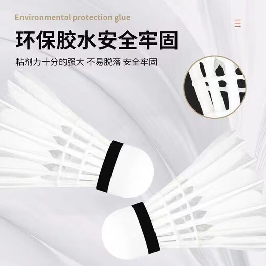 羽毛球正品天然鸭毛12只装耐打鹅毛室内室外比赛防风训练用球6只 【日常训练】无标-升级台纤 1筒 12只装