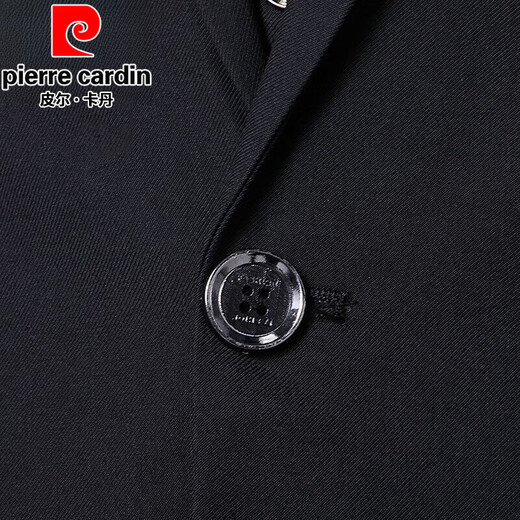 Pierre Cardin Suit Suit Men's Business Slim Professional Formal Small Suit Male Groomsman Clothing Groom Wedding Dress Jacket Black Double Button Suit+Trousers+Vest+Shirt+Tie+Gift Box XL 175 Suitable for 115-130Jin Jin equals 0.5 kg