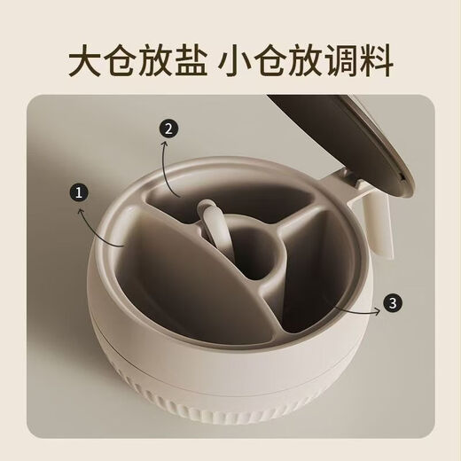 Beijing salt shaker seasoning jar seasoning box household kitchen salt sugar MSG multi-grid storage integrated pepper seasoning seasoning bottle