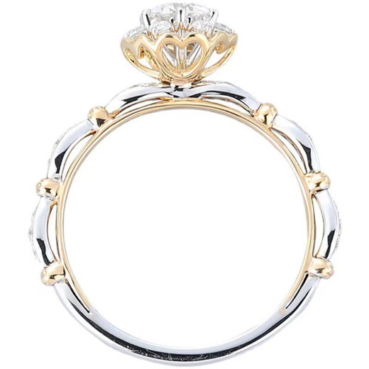 Guanpu Pavilion Fat Donglai same style pt950 platinum moissanite diamond ring women's silver moissanite blooming rose bouquet diamond ring six thickened platinum 50 points D color moissanite benchmark South Africa opening adjustable