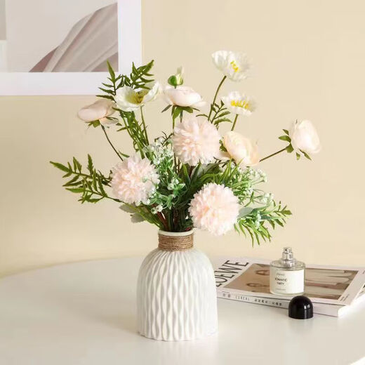 MPPMCK light luxury ins style simulated flower art ornaments simulated green plants young people desktop flower arrangement floral decoration cardamom year bouquet single bouquet hydrangea