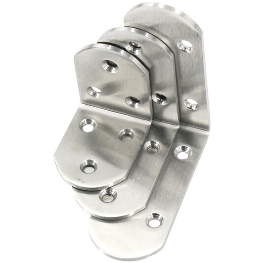 Masfor thickened stainless steel corner code 90 degree right angle corner code thickened fixed bracket round edge 6 holes 45*45*38*2.5mm (5 pieces)
