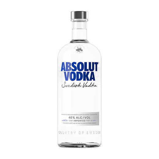 绝对伏特加（Absolut Vodka）原味 瑞典进口 鸡尾酒调酒 基酒 40度 洋酒 原瓶进口洋酒 绝对伏特加 1000mL 6瓶