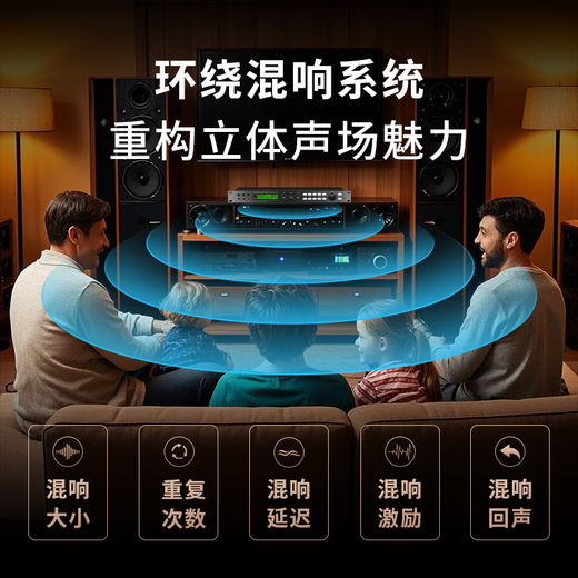 Melody X5 pre-reverberator pre-effector ktv home professional karaoke feedback suppressor equalizer fever audio processor performance wireless microphone mixer X5 professional upgraded version effector (including cable)