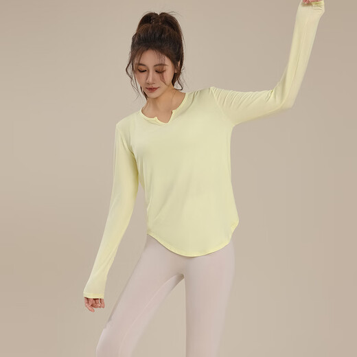 Free style yoga wear blouse for women spring and summer new running fitness quick-drying top Pilates sports loose long-sleeved T-shirt