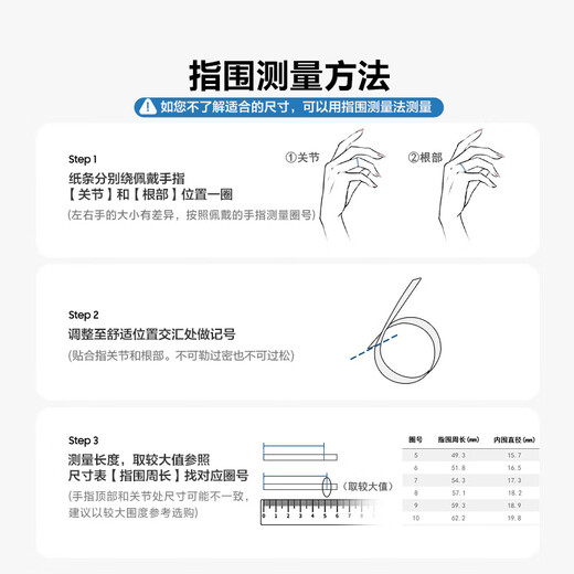 Samsung Ring Sizing Kit Smart Ring Size Measuring Tool Set (Ring Not Included)