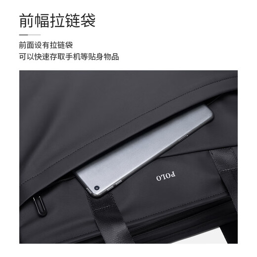 POLO business briefcase men's expandable handbag 14/15.6 inch computer bag shoulder bag gift for boyfriend
